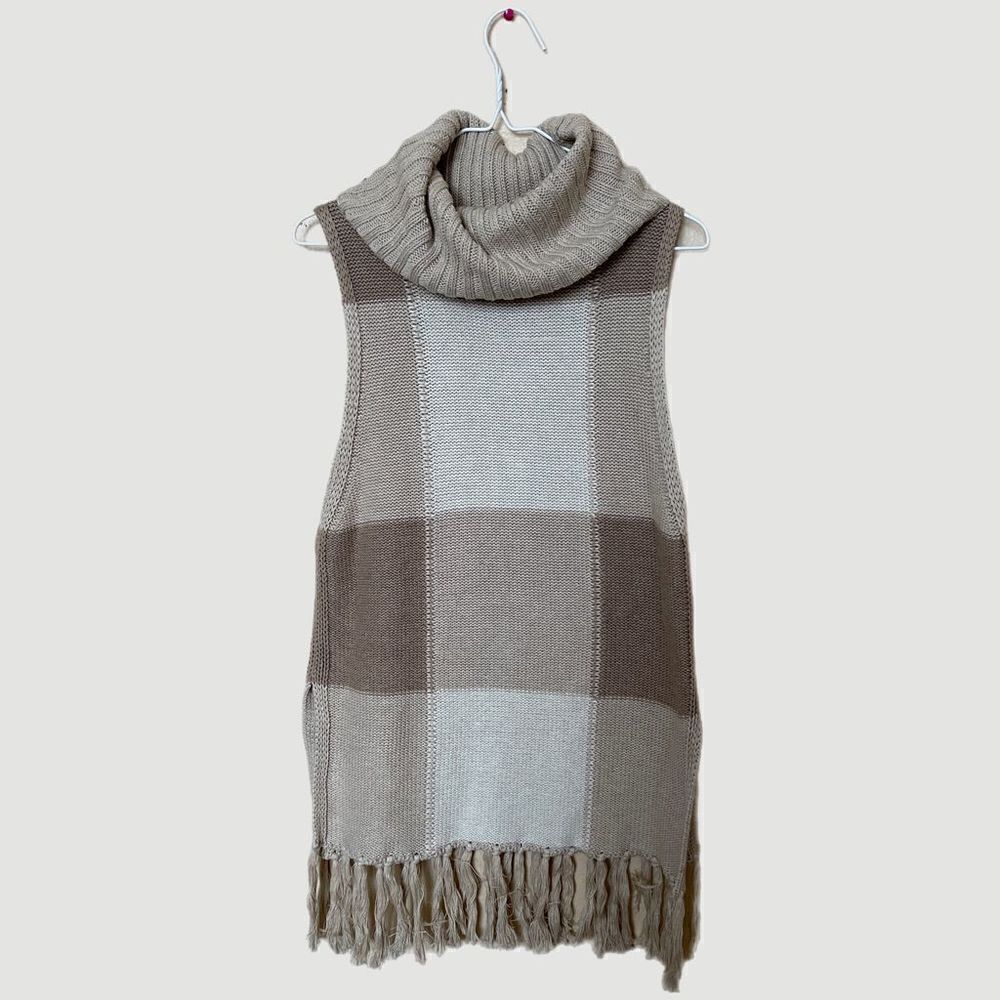 Adam Lippes For Target Turtleneck Sleeveless Stripe Fringe Sweater Top XS
